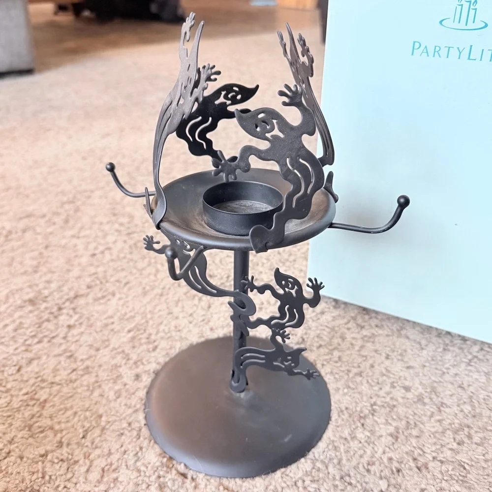 PartyLite Shadowdancers Ghost Tealight Lamp Halloween October Fall P7797 - Picture 2 of 9